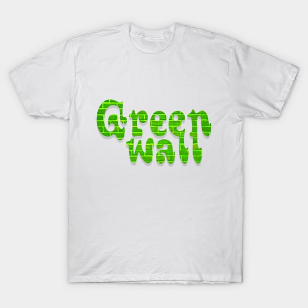 Green wall T-Shirt by stefy